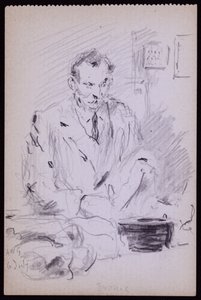 صورة جيلبرت؟ بايز ، ج. 1928 (قلم رصاص على ورق) بواسطة فرانسيس ويلفريد لوسون