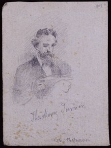 صورة لـ H Thackeray Turner ، حوالي 1900 (قلم رصاص على ورق) بواسطة فرانسيس ويلفريد لوسون