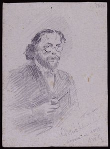 صورة شخصية لـ JT Micklethwaite ، حوالي 1893 (قلم رصاص على ورق) بواسطة فرانسيس ويلفريد لوسون