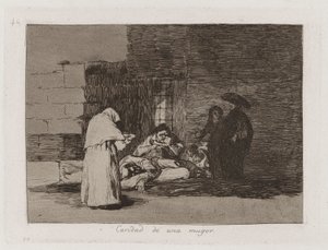 صدقة المرأة (A Woman بواسطة فرانسيسكو دي جويا