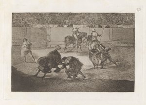 Pepe Illo يصنع الفاصل للثور (Pepe Illo Making the Pass of the بواسطة فرانسيسكو دي جويا