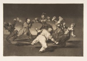 اللوحة 12 من التباينات: إذا كانت ماريون سترقص ، عندها ... 1816-23 نشر 1864. بواسطة فرانسيسكو دي جويا