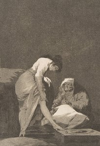 اللوحة 17 من لوس كابريتشوس: لقد تم سحبها جيدًا بشكل جيد ، 1797-98. بواسطة فرانسيسكو دي جويا