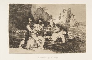 اللوحة 20 من كوارث الحرب Los Desastres de la Guerra: Get t ...، 1810 منشور عام 1863. بواسطة فرانسيسكو دي جويا