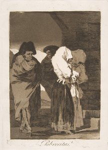 اللوحة 22 من لوس كابريتشوس: Poor little girls! Pobrecitas !، 1799. بواسطة فرانسيسكو دي جويا