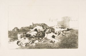 اللوحة 22 من كوارث الحرب كوارث الحرب: أسوأ من ذلك. الكثير و ... ، 1810. بواسطة فرانسيسكو دي جويا