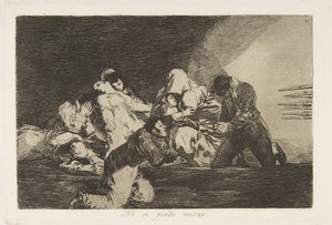 اللوحة 26 من كوارث الحرب Los Desastres de la Guerra: One ...، 1810-20، منشور عام 1863. بواسطة فرانسيسكو دي جويا