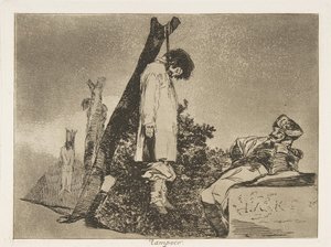 اللوحة 36 من "كوارث الحرب" Los Desastres de La Guerra: "ليس [... ، 1810 نُشر عام 1863. بواسطة فرانسيسكو دي جويا