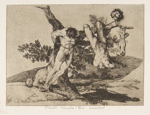 لوحة 39 من `` كوارث الحرب '' Los Desastres de La Guerra: 'An He ... ، 1810 نُشر عام 1863. بواسطة فرانسيسكو دي جويا