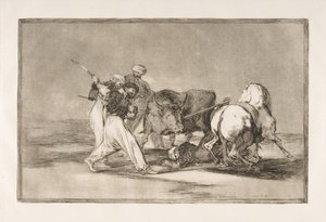 اللوحة 3 من Tauromaquia: استقر المغاربة في إسبانيا ، متخلين عن خرافات th ... ، 1816. بواسطة فرانسيسكو دي جويا