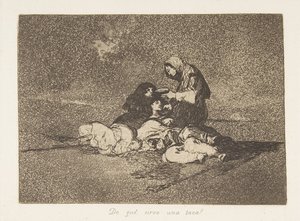اللوحة 59 من كوارث الحرب Los Desastres de la Guerra: Wh ...، 1811-12 نشرت عام 1863. بواسطة فرانسيسكو دي جويا