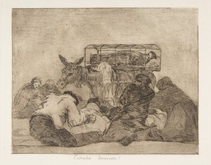 اللوحة 66 من كوارث الحرب Los Desastres de la Guerra ... ، بعد 1814-15 نشر 1863. بواسطة فرانسيسكو دي جويا