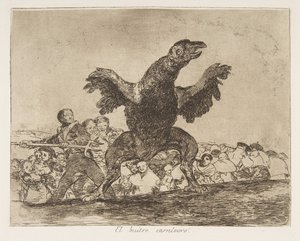 اللوحة 76 من كوارث الحرب Los Desastres de la Guerra ... ، بعد 1814-15 نشر 1863. بواسطة فرانسيسكو دي جويا