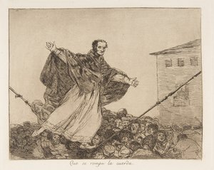 اللوحة 77 من كوارث الحرب Los Desastres de la Guerra ... ، بعد 1814-15 نشر 1863. بواسطة فرانسيسكو دي جويا
