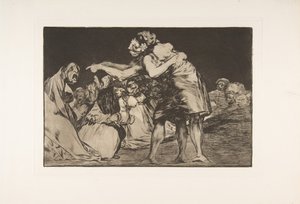 اللوحة السابعة من المتباينات: حماقة مضطربة ، كاليفورنيا. 1816-23 نشر 1864. بواسطة فرانسيسكو دي جويا