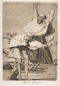 اللوحة 80 من Los Caprichos: لقد حان الوقت Ya es hora. ، 1799. بواسطة فرانسيسكو دي جويا