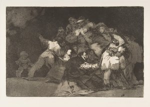 اللوحة 9 من التباينات: حماقة عامة ، كاليفورنيا. 1816-23 نشر 1864. بواسطة فرانسيسكو دي جويا
