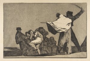 اللوحة A من التباينات: حماقة معروفة ، كاليفورنيا. 1816-23 نشرت قبل عام 1877. بواسطة فرانسيسكو دي جويا