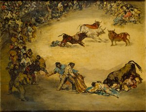 مشهد في مصارعة الثيران: Diversion de Espana ، 1766-1828 بواسطة فرانسيسكو دي جويا