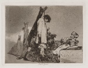 ولا (ليس [في هذه الحالة] أيًا منهما) ، اللوحة 36 من كوارث الحرب بواسطة فرانسيسكو دي جويا