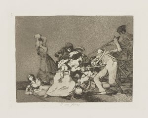 Y ابن فيراس. (وهم مثل الوحوش البرية) ، رر. 5 من سلسلة Los desastres de la guerra (كوارث الحرب) بواسطة فرانسيسكو دي جويا