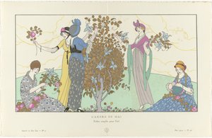 جازيت دو بون تون ، 1914 - رقم 5 ، لوحة 42: مايبول / فساتين بسيطة للصيف (العنوان على الكائن) بواسطة فرانسيسكو خافيير جوز