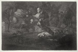 193-0082314 اللغز الجنائزي ، اللوحة 18 من "الأمثال" بواسطة فرانسيسكو خوسيه دي جويا إي لوسينتس