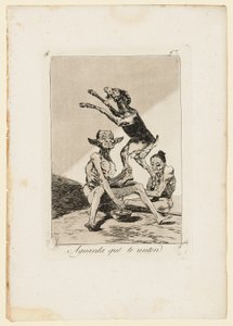 انتظر حتى يتم مسحك ، طبق من "لوس كابريتشوس" ، 1799 بواسطة فرانسيسكو دي جويا