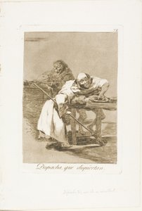 كن سريعًا ، إنهم يستيقظون ، لوحة 78 من لوس كابريتشوس بواسطة Francisco Jose de Goya y Lucientes