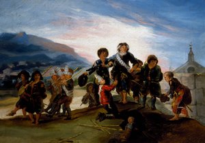 Children playing at soldiers بواسطة فرانسيسكو خوسيه دي جويا إي لوسينتس