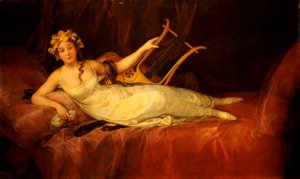 صورة للماركيزا العاشر سانتا كروز كمتحف ، أوتربي ، 1805 بواسطة فرانسيسكو دي جويا