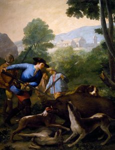 The boar hunt بواسطة فرانسيسكو خوسيه دي جويا إي لوسينتس