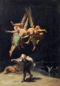 Vol de Sorcieres - Witches in Flight بقلم فرانسيسكو دي جويا (1746-1828) بواسطة فرانسيسكو دي جويا