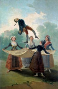 دمية شابات تقذف في الهواء بقطعة قماش دمية خرقة. رسم فرانسيسكو دي جويا (1746-1828) 1792 ، صن. 1،6 × 2،67 م مدريد ، متحف دو برادو - الدمى. فتيات صغيرات يرمين دمية خرقة مع ملاءة. رسم فرانسيسكو دي جويا (1746-1828 بواسطة فرانسيسكو دي جويا
