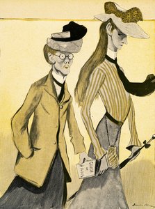 شابة إنجليزية في فرنسا مع مرافقها ، 1903 بواسطة فرانسيسكو سانشا إي لينغو