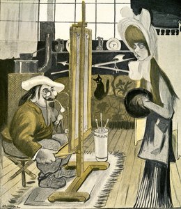امرأة إنجليزية شابة تشكل لفنان فرنسي ، 1903 بواسطة فرانسيسكو سانشا إي لينغو
