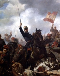 الجنرال جون بريم وبراتس (1814-70) في معركة تطوان في بواسطة فرانسيسكو سانس واي كابوت