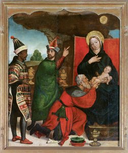 عشق المجوس - Comontes ، Francisco de (نشط 1524-1565) - 1535-1540 - زيت على خشب - 129x103 - Museo de Bellas Artes ، سالامانكا بواسطة فرانسيسكو دي كومونتيس