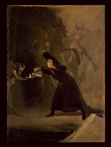 مشهد من فيلم "El Hechizado por Fuerza" (The Forcibly Bewitched) c.1798 بواسطة فرانسيسكو دي جويا