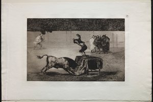 مصارعة الثيران: جنون آخر له في نفس الحلقة ، 1876. بواسطة فرانسيسكو دي جويا