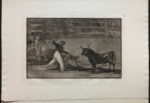 مصارعة الثيران: أصل Harpoons أو Banderillas ، 1876. بواسطة فرانسيسكو دي جويا
