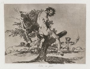 كوارث الحرب: Pl. 37 ، هذا أسوأ ، 1810-1813. بواسطة فرانسيسكو دي جويا