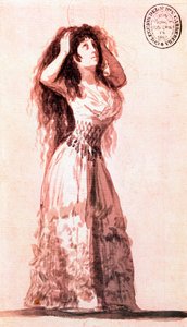 قامت الدوقة ألبا بترتيب شعرها. رسم فرانسيسكو دي جويا إي لوسينتس (1746-1828). 1796. بواسطة فرانسيسكو دي جويا