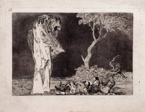 الحماقة المخيفة من سلسلة Los Disparates Follies ، 1815-1819 بواسطة فرانسيسكو دي جويا