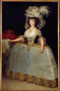 Portrait of the Queen of Spain Mary Louise (1751-1819), Wife of Charles IV Painting by Francisco de Goya (1746-1828) 1828 Madrid, Museum of Prado - Full-length portrait of Queen Marie Louise of Spain (1751-1819), wife of Charles IV. Painting by Francisco d بواسطة فرانسيسكو دي جويا