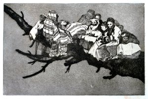 حلم مثير للسخرية ، 1819-1823 بواسطة فرانسيسكو دي جويا