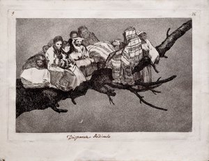 حماقة سخيفة من سلسلة Los Disparates Follies ، 1815-1819 بواسطة فرانسيسكو دي جويا