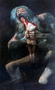زحل يلتهم أحد أولاده 1821-1823 بواسطة فرانسيسكو دي جويا