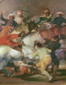 2 مايو 1808 ، مدريد أو معركة المماليك بالتفصيل في أسفل اليمين ، 1814 زيت على قماش