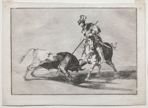 The Campidor Spearing آخر ثور ، 1815-1816. بواسطة فرانسيسكو دي جويا